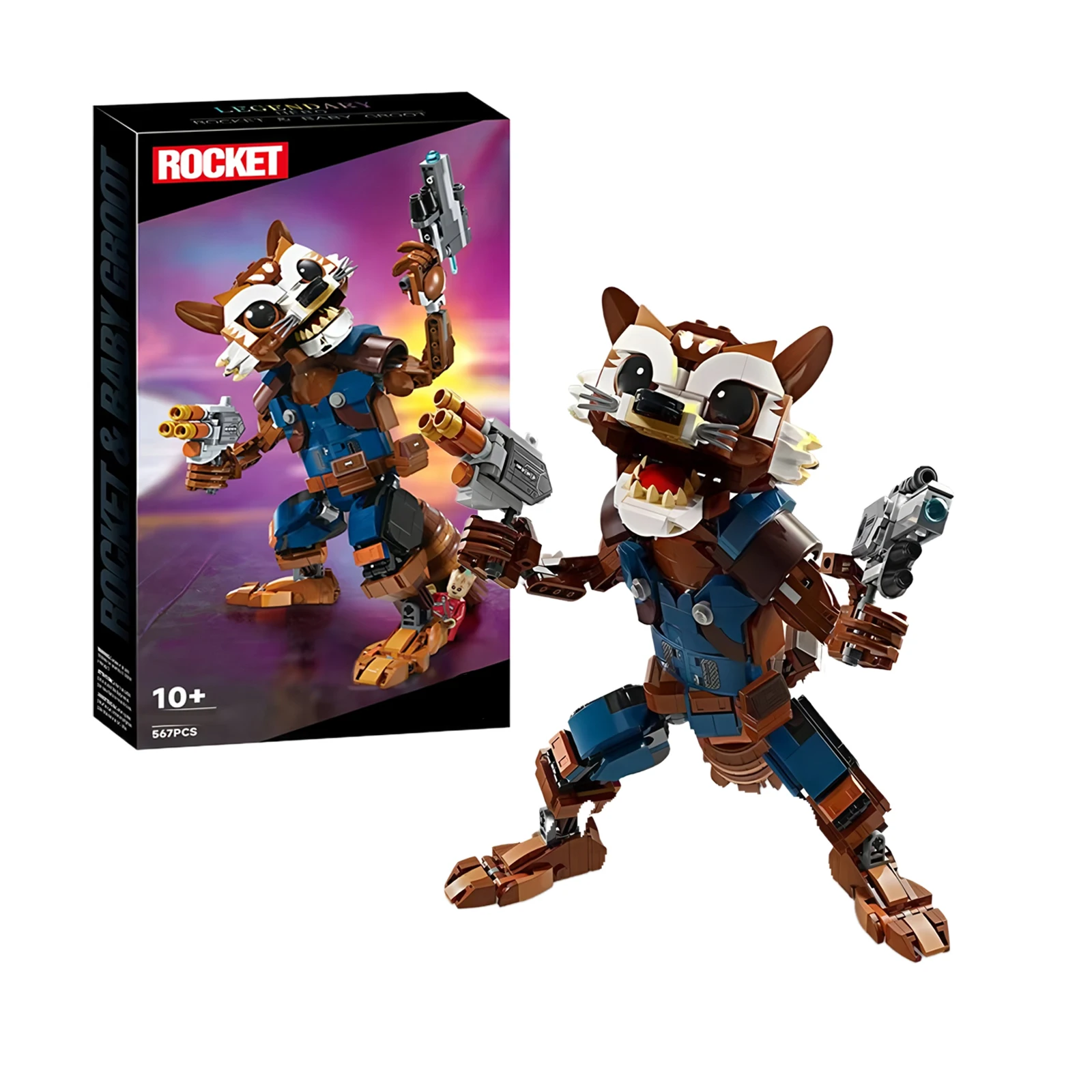 Disney Marval Legends bloques de construcción Iron Man Spider Man Groot bloques de construcción cohete Raccoo juguetes regalos para niños