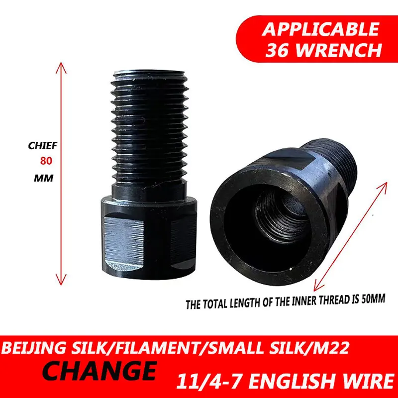 Imagem -04 - Adaptador de Rosca Dongxin para Broca de Diamante M22 M32 T39 11 47 Qualquer Conversor de Conexão Combinada Ferramenta de Construção pc