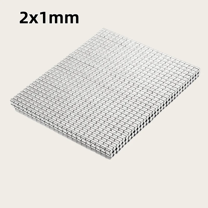 2x1mm Mini Small Round Magnet Powerful Magnetic 2x1mm for Fridge,DIY,Building,Scientific,Craft,Education ,Fast Delivery