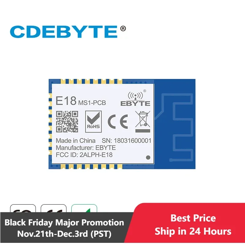 CC2530 ZigBee Module 8051 MCU CDEBYTE E18-MS1-PCB 2.4GHz IO Ad Hoc Mesh Network Router Terminal Coordinator Wirelss Transceiver