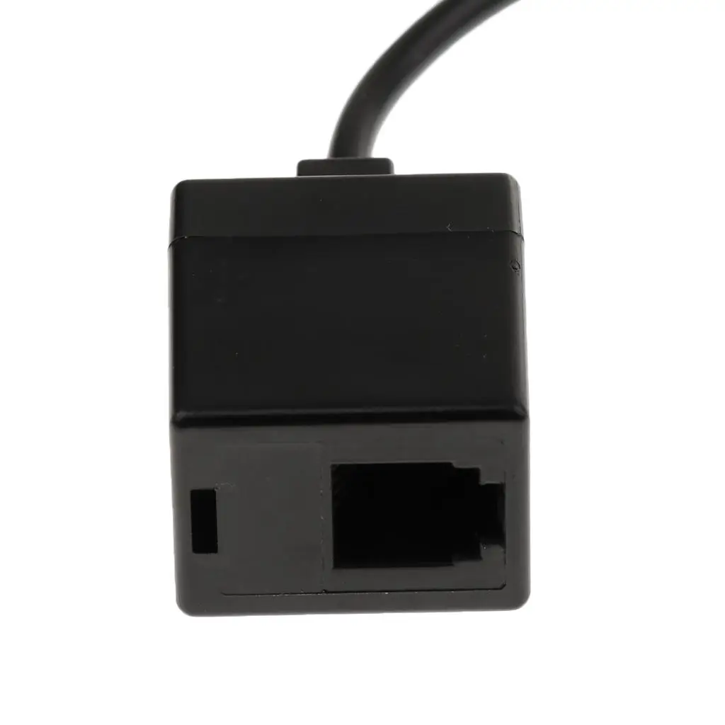RJ9 Headset Handset Adapter Extension Cord Black 4P4C Male to Female Connector for Communication Devices