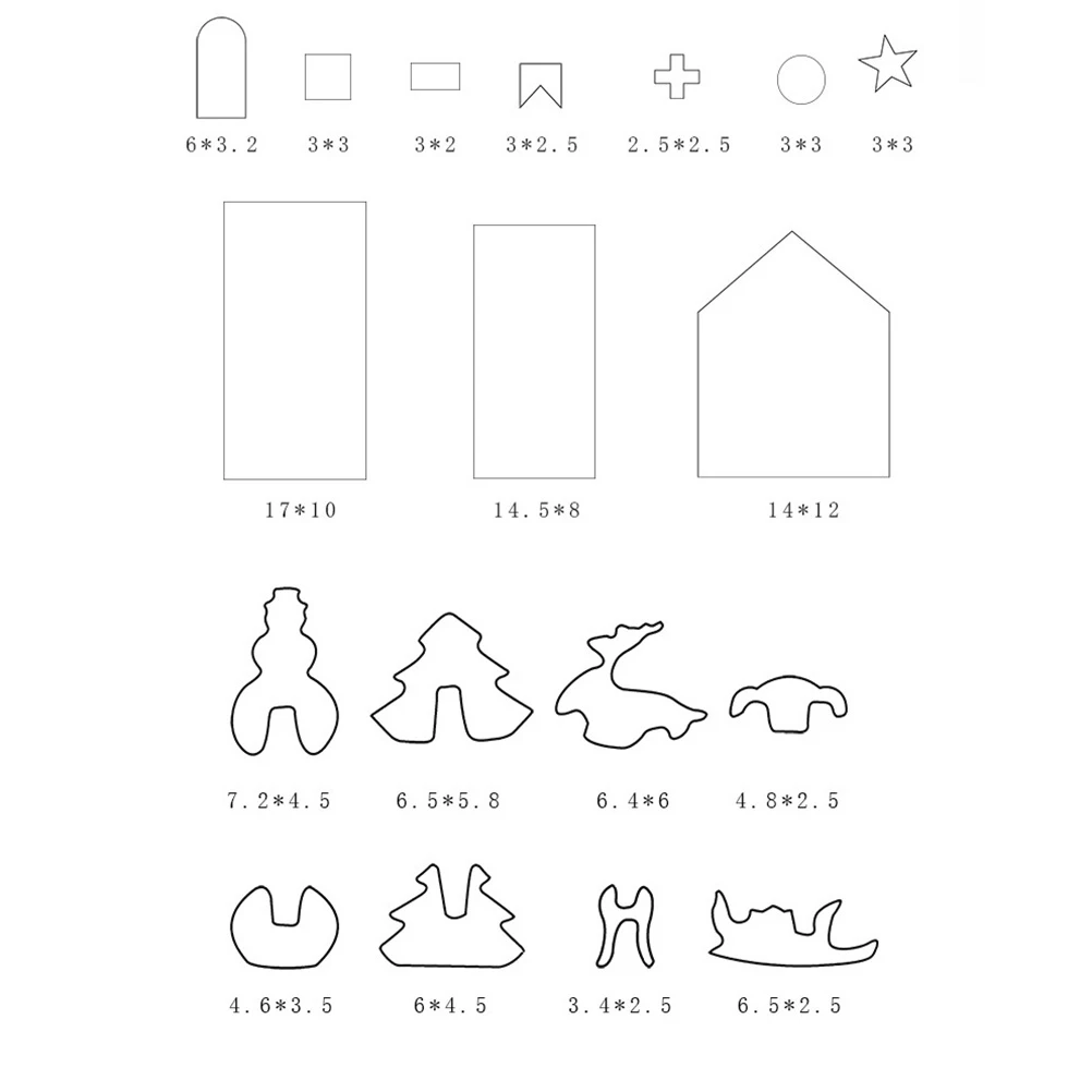 

18pcs Christmas Cookie Cutter Stainless Steel 3D Biscuit Mold For Fondant Cake Decorating Kids Baking Craft Diy Bakeware Tools