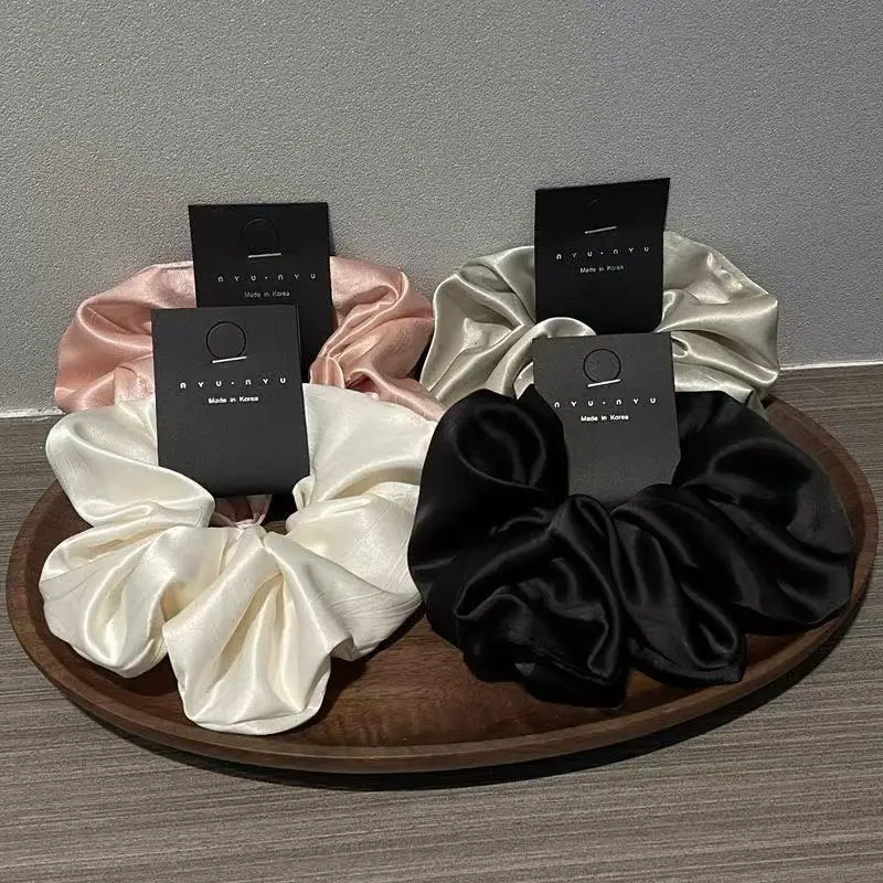 

2026 Advanced New Large textured Satin Large Intestine Hair Ring - Simple, Fashionable, Versatile Ball Hair Rope Hair Accessorie