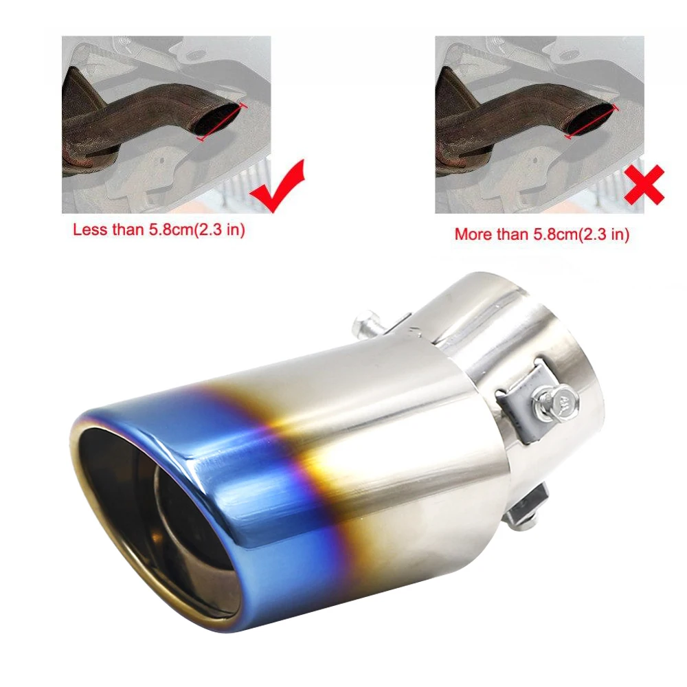 Car Exhaust Muffler Tip Round Stainless Steel Pipe for BMW R50 X Series E84 X1 X3 E83 R59 R60 R61