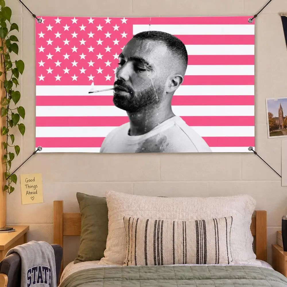 Music Israeli Singer Omer Adam Flags Decorative Flag Banner Indoor Bedroom Dorm Gaming Room Wall Party Club Decor Fan Gift