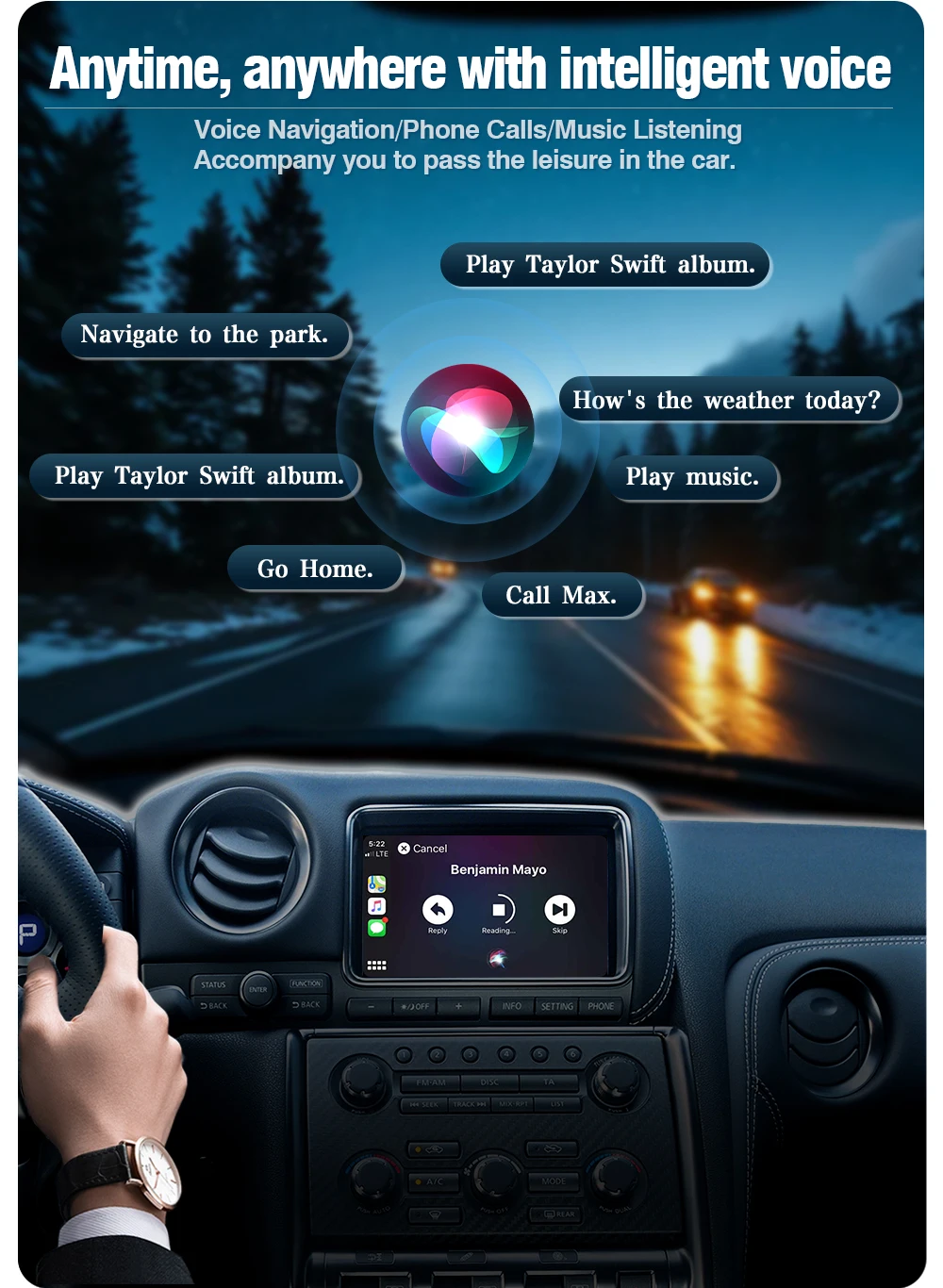 AUTOTOP Kabelloses CarPlay Nachrüst-Kit Decoder für Nissan Pathfinder Patrol GTR 370Z Quest 2013-2019 QX60 QX70 Android Auto GPS – Detail 6