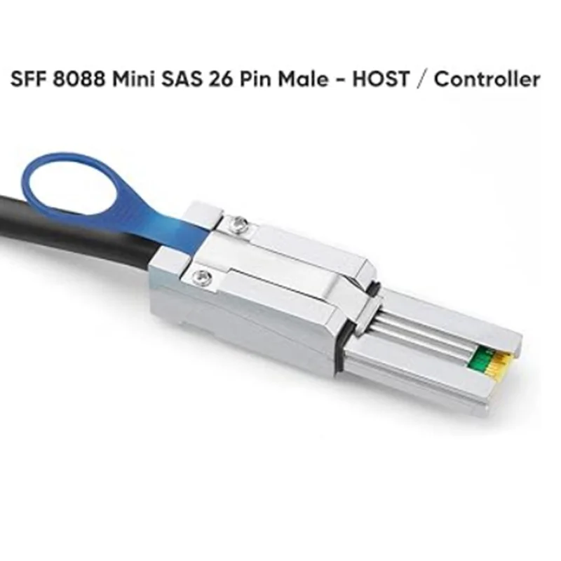 

1m 2m 90 Degree Angle SAS 3.0 Mini SAS 26Pin SFF-8088 Male to 4 SATA 7Pin Female Hard Disk Splitter Adapter Data Cable