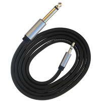 6.35mm /6.5mm Mono to 3.5 Mono Audio Cable With Braided Shield  0.5m 1m 1.5m  2m  3m  5m for Amplifier Mixer Electric Guitar