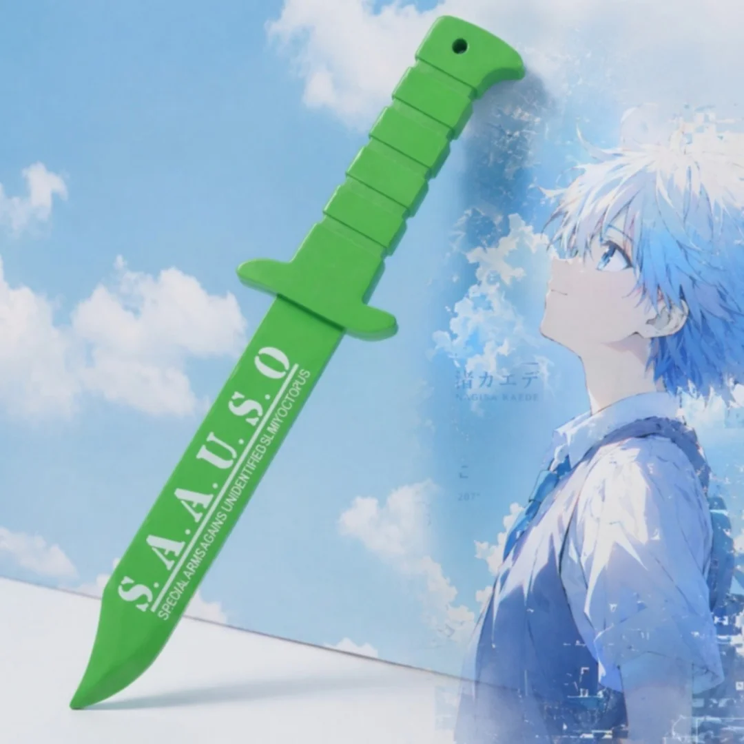 15inch Assassination Classroom Shiota Nagisa Katana Anime Cosplay Prop Sword Ninja Knife Blade Sabre 1:1 Scale Wood Toy Gift