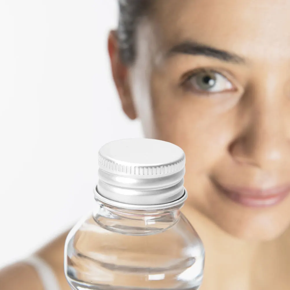 

28mm Leak Proof Threaded Aluminum Caps for Glass Bottles Airtight Sealing Dispenser Suitable Cosmetics Food Home Lab Durable