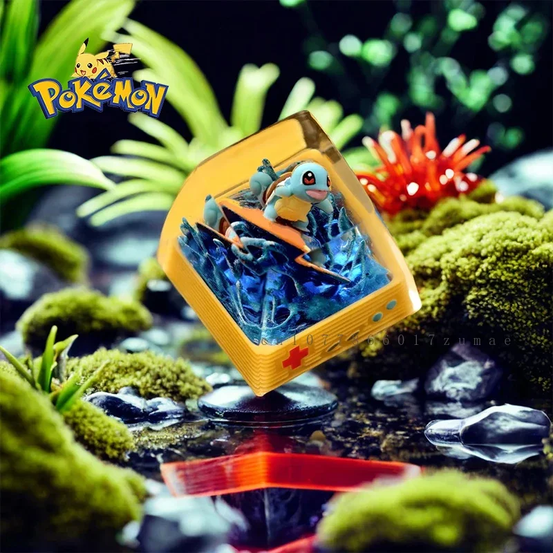 Pokemon Anime Character Bulbasaur Resin Keycaps Micro Landscape Handmade Customized Personalized Gift Mechanical Keyboard Keycap