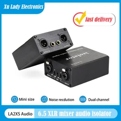 LA2XS Audio Isolator Dual RCA And XLR Noise Reduction Filter Noise Eliminating Dual Channel 6.5 XLR Mixer Audio Isolator