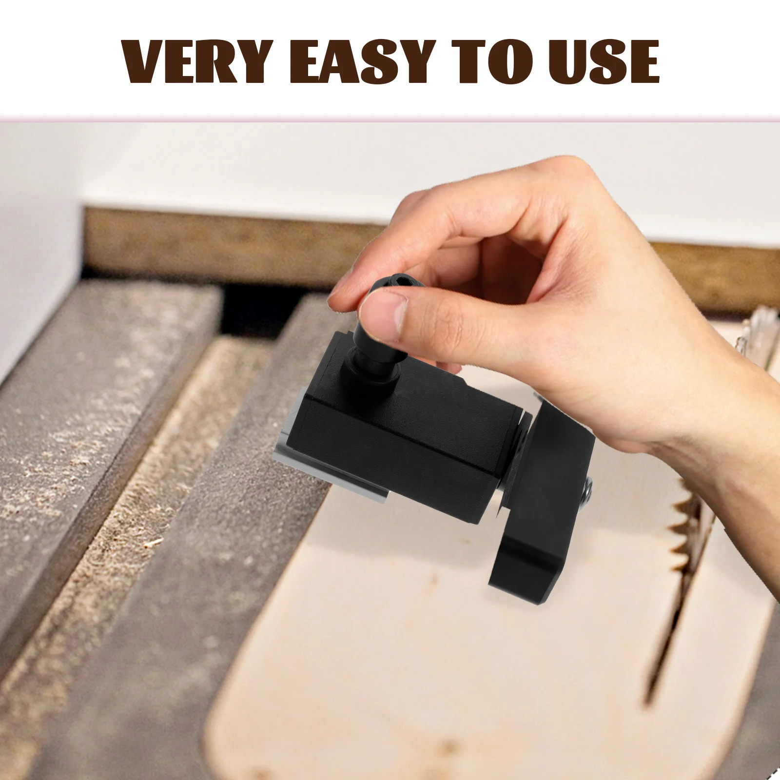 

T Track Stop Block Aluminum Alloy Long Handle Miter Chute Limiter For Woodworking Precision Positioning Tool Accessory