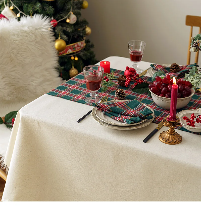 Premium-Atmosphere Table Runners, Restaurant & Hotel-Specific Table Mats & Tablecloths, Party Tableware Mats, Checkered Napkins