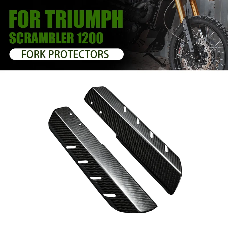 

For Triumph Scrambler 1200 XC XE 100% Pure Carbon Motorcycle Accessories Fairing Kit Front Fender Guard Fork Protectors