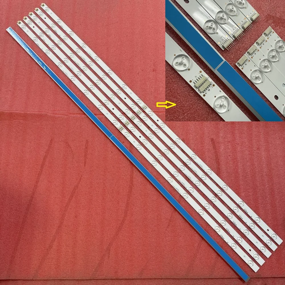 

Лента светодиодной подсветки для Quasar SQ5501U Q5500U TLSM55D17R TLSM55D17L-ZC14DF-03 570202001070 303TL550031 ST5461D01-2 VER 2.1