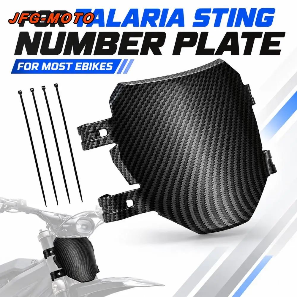 Front Number Plate Motorcycle Plate License For Surron Talaria Sting Stark Varg Eride Pro-SS 2.0 3.0 SUPER73 Electric Dirt Bike