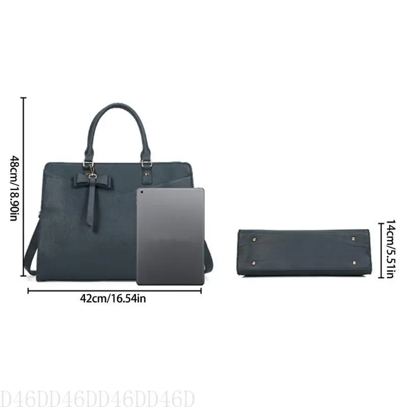 

D46D Laptop Bag for Women PU Shoulder Bags Business Office Work Bag Computer Handbag