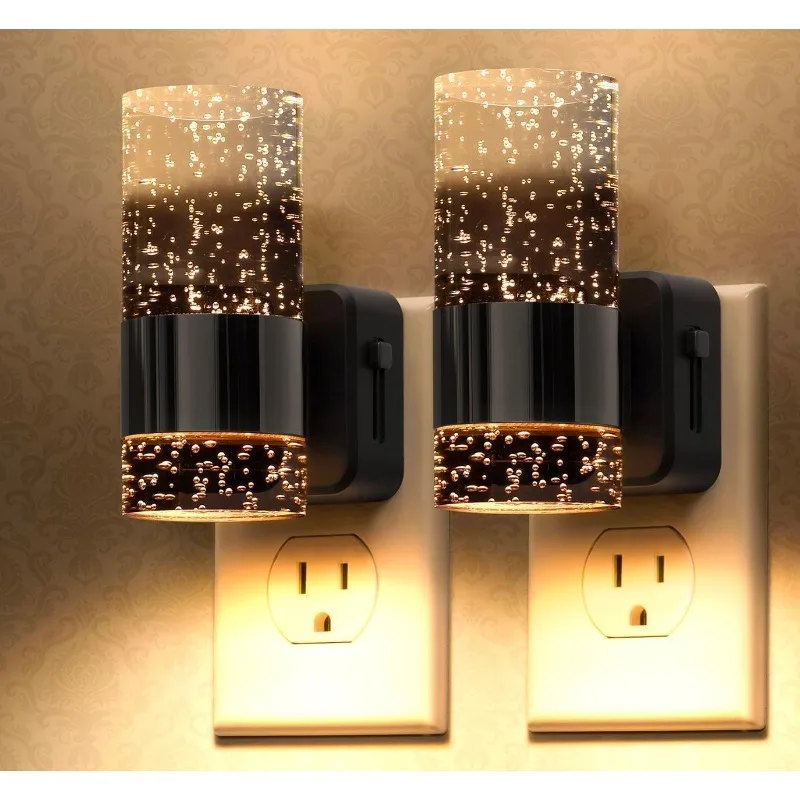 

LED Night Lights Plug into Wall, 2-Pack Dimmable Plug in Nightlights, Dusk-to-Dawn, Madison Wall Sconce-Style, Auto-On/Off, Home