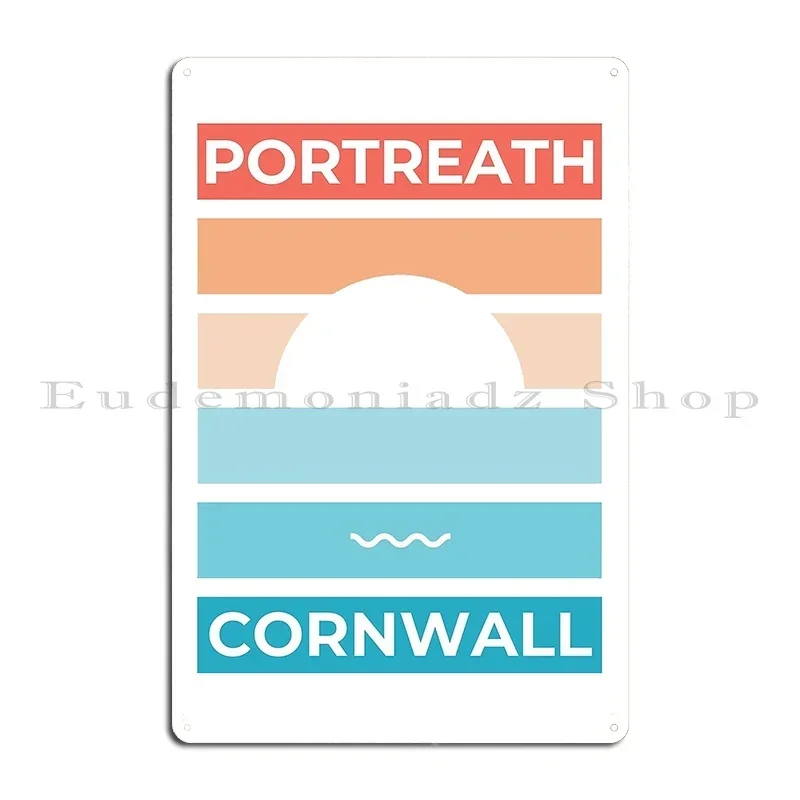 Portreath Cornwall Metal Plaque Cinema Living Room Garage Garage Iron Tin Sign Poster