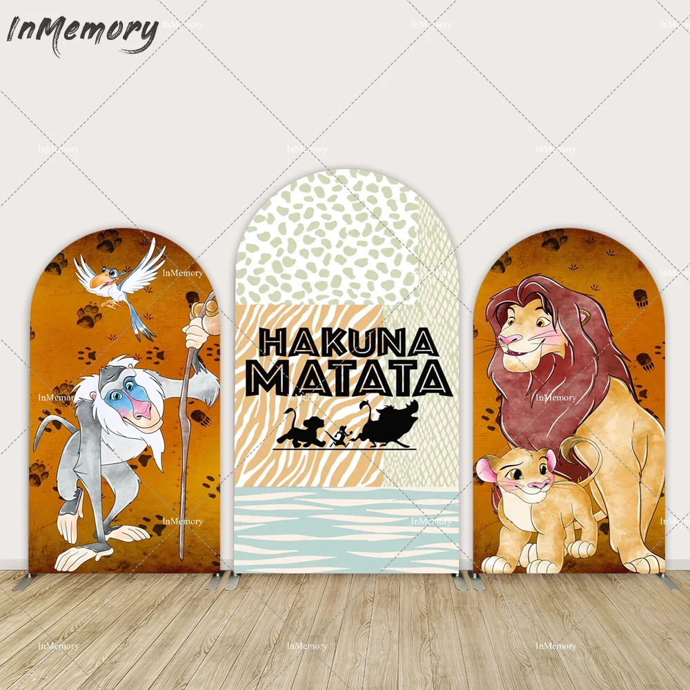 

Simba Lion King Party Decoration for Children Arch Cover Backdrop Customize Boy Birthday Background Wild One Banner Wall