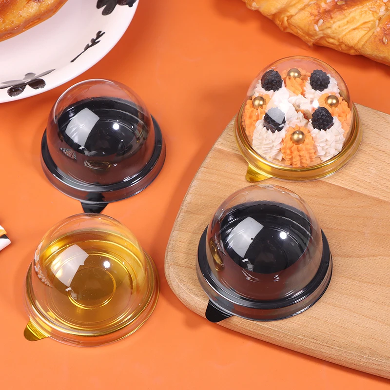 10Pieces Clear Plastic Mini Cupcake Boxes Muffin Pod Dome Muffin Container Box For Wedding Birthday Outdoor Tableware