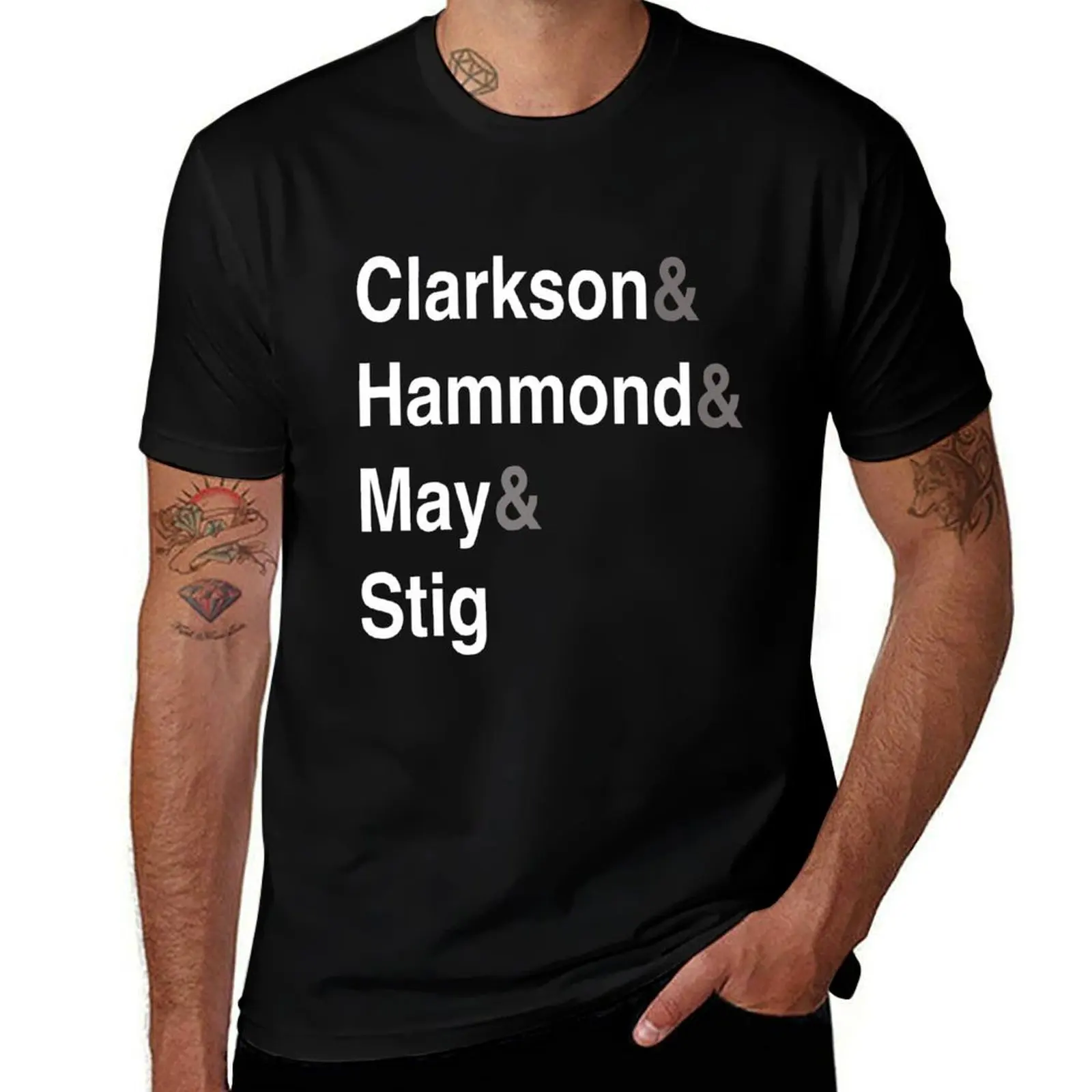 Clarkson & Hammond & May & Stig T-Shirt Plus Size Workout Short Sleeve Top T-Shirt