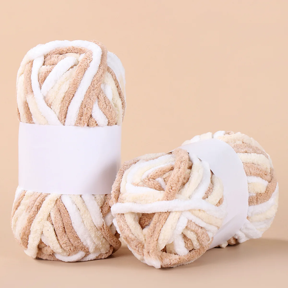 50g/Ball Colorful Ice Strip Thread Yarn Coarse Wool Thread Chenille Thick Hand Knitting Yarn Anti-Pilling Crochet Scarf Blanket
