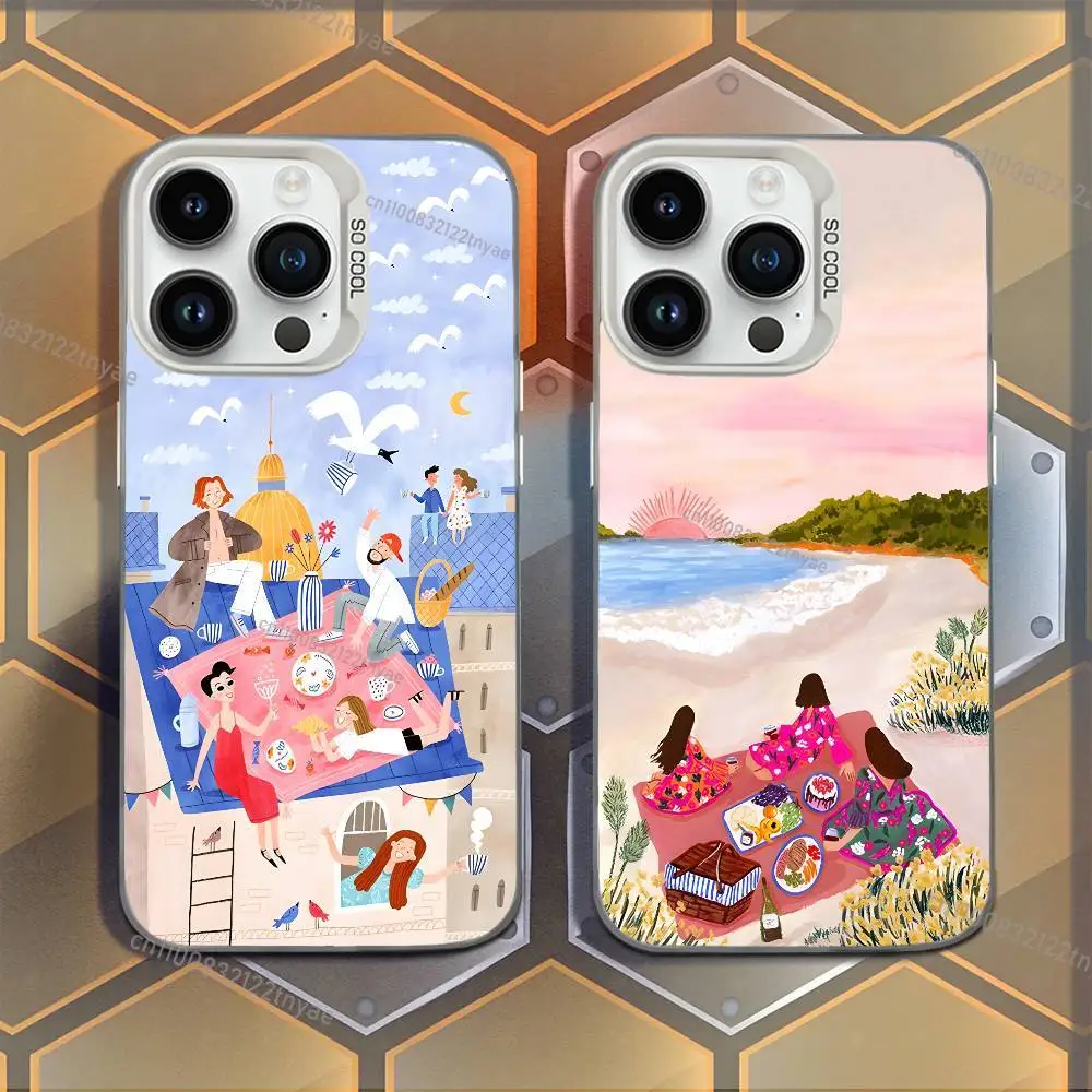 

parties and outings Phone Case For iPhone 17,16,15,14,13,12,11,Mini,Pro,E,MAX White Candy Matte Shockproof Cover