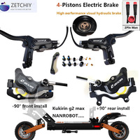 High Performance 4 Pistion hydraulic desc Brake for A5 HX-D Kukirin g2 max  NANROBOT D6+ N6 LS7.. Electric Scooter Ebike