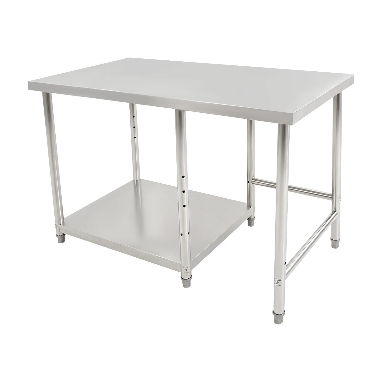 Stainless Steel Work Table, Prep Table with Lower Shelf, Heavy Duty Commercial Kitchen Workstation for Home Restaurant