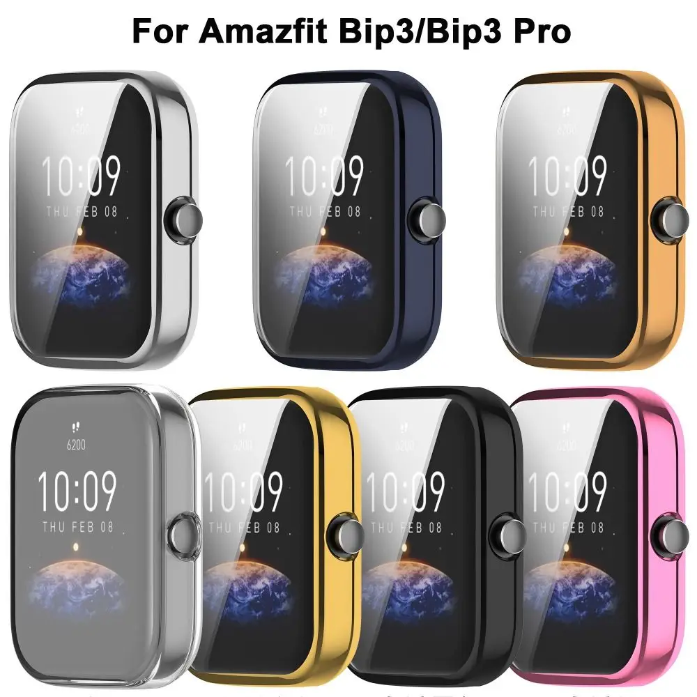 Accessories Full Coverage Frame Screen Protector Protective Case Cover TPU For Amazfit Bip3/Bip3 Pro