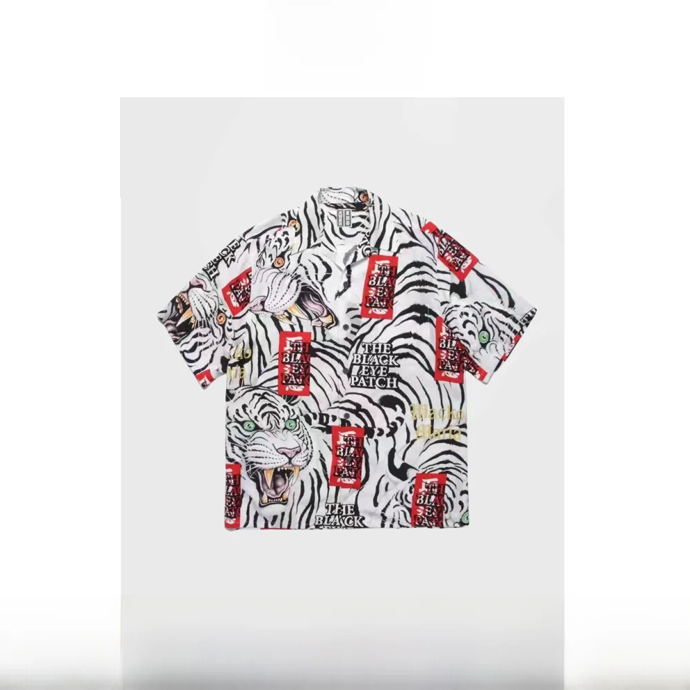 

Ограниченная серия Summer Festival Bla Eye with Flowing Cloud Tiger Hawaii ort Sve Мужская одежда свободного покроя Youth Trend