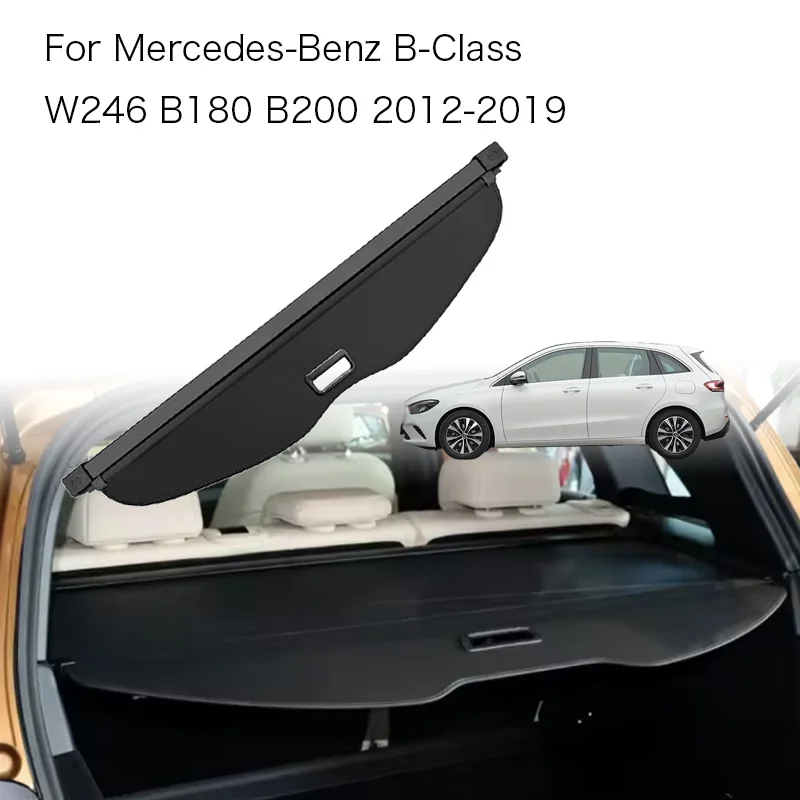 

Auto Trunk Curtain Organizer Cover For Mercedes-Benz W246 B180 B200 2012-2019 B-Class Car Cargo Cover Trunk Rear Rack Luggage