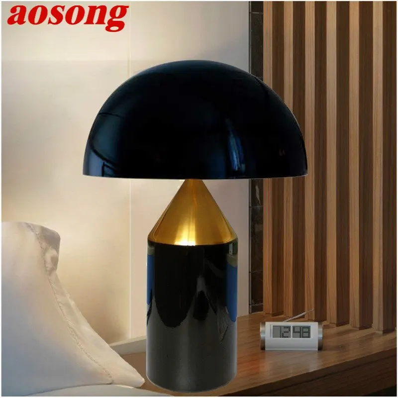 

AOSONG Modern Desk Lamp Creative Design Mushroom Bedside Indoor LED Table Light For Home