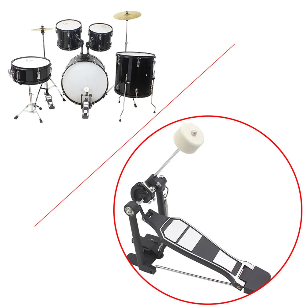 

Bass Pedal Beater Stainless Steel Felt Lightweight Replacement For Drum Pedal, Drum Accessories Percussion Instrument