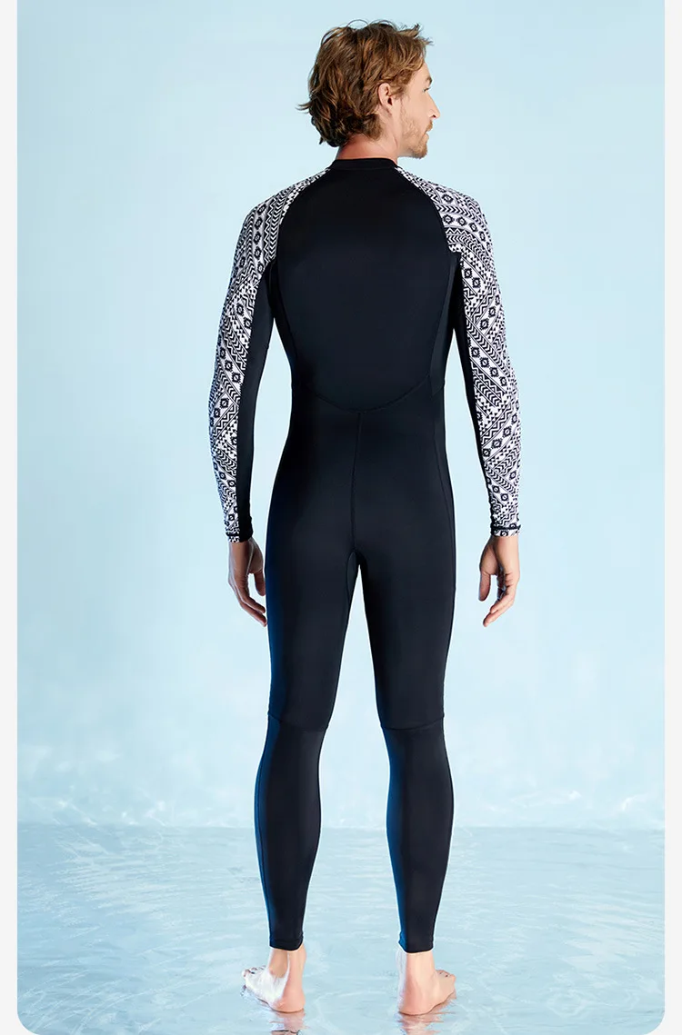 Adults Surfing WaterProof Spearfishing Bath Wetsuit Full Body UV Protection Nylon Sunscreen Quick-Drying Swim Beach Diving Suit