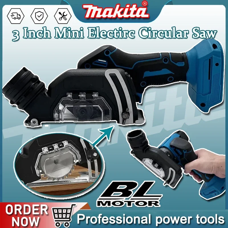 Makita Cordless Circular Saw 3 Inch Handheld Angle Grinder Rechargeable Cut Off Tool for Cutting Metal Wood Tile Marble Fit 18V