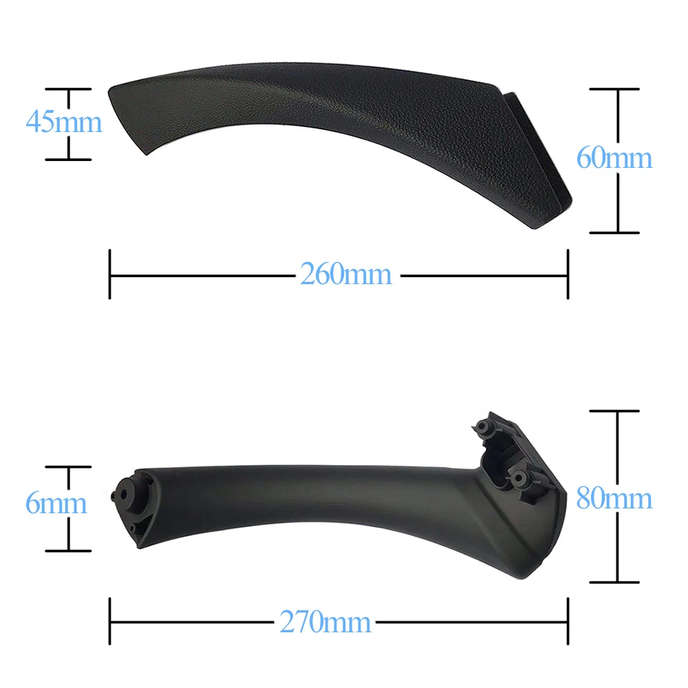 Black Beige Car Interior Left Right Door Inner Handle Panel Pull Trim Cover For BMW 3 Series E90 E91 E92 316 318 320 325 328i