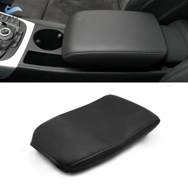 For Audi A4 2009 2010 2011 2012 2013 2014 2015 2016 Car Styling Center Console Armrest Box Cover Microfiber Leather Decorative