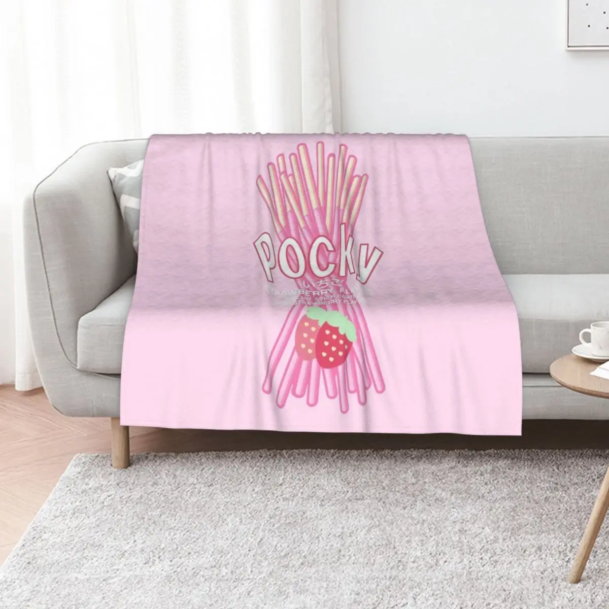 Strawberry Japanese pocky sweet Throw Blanket cosplay anime Winter beds Summer blankets ands Hairys Blankets For Sofas Blankets