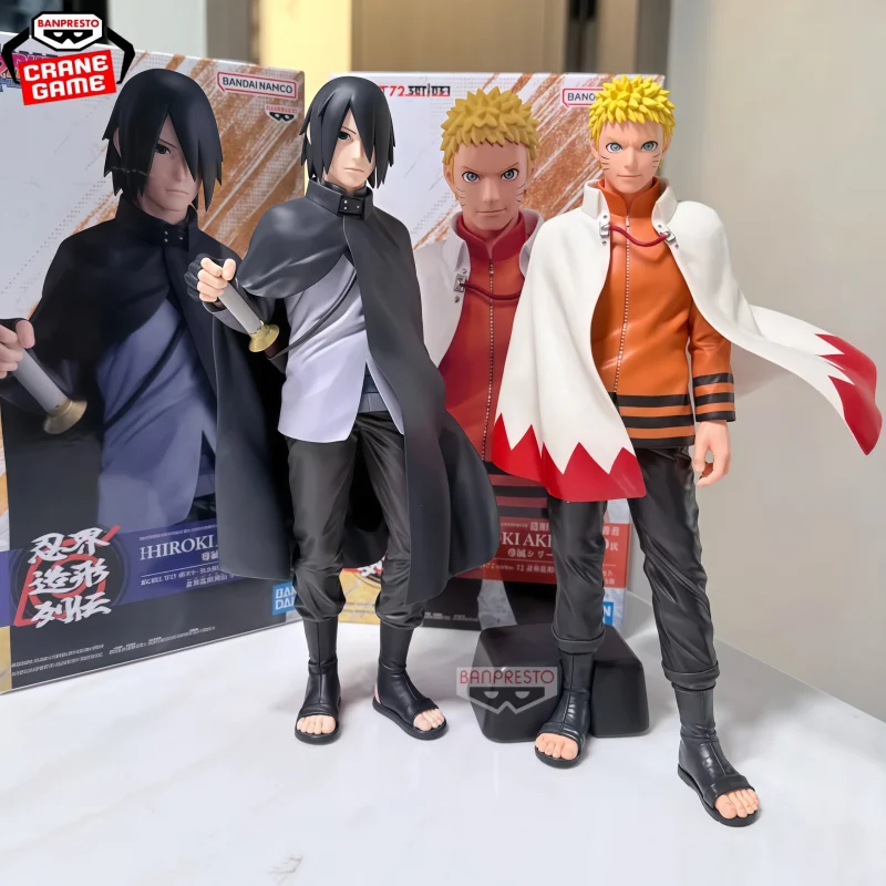 Figurine de collection authentique Banpresto Naruto: Shippuden Uzumaki Naruto Uchiha Sasuke Boruto, série 72, style Ninja, modèle ornemental