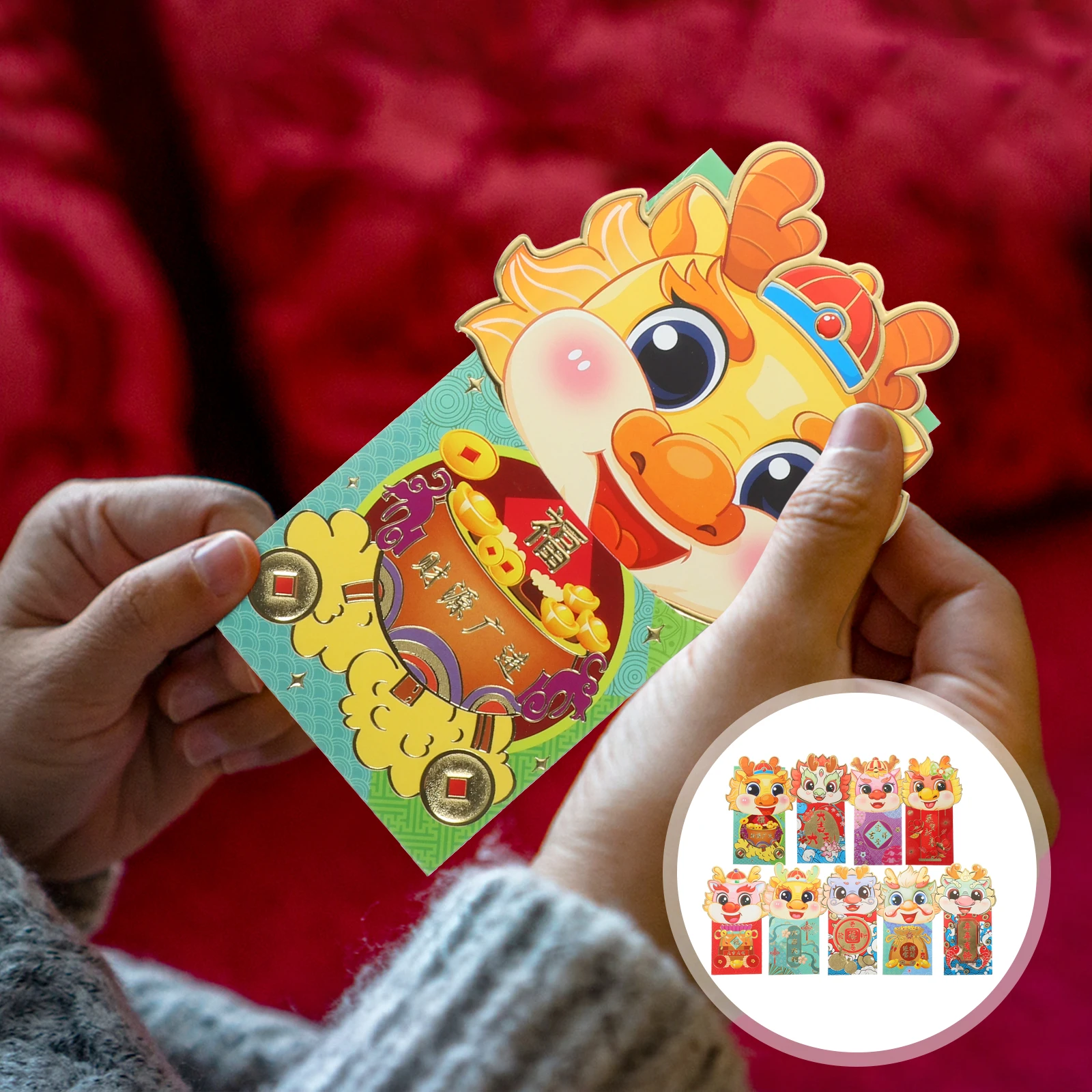 

18pcs 9x17cm Red Envelope Foldable Paper Material Chinese New Year Money Packet Decorative Envelopes Wedding Housewarming Gift