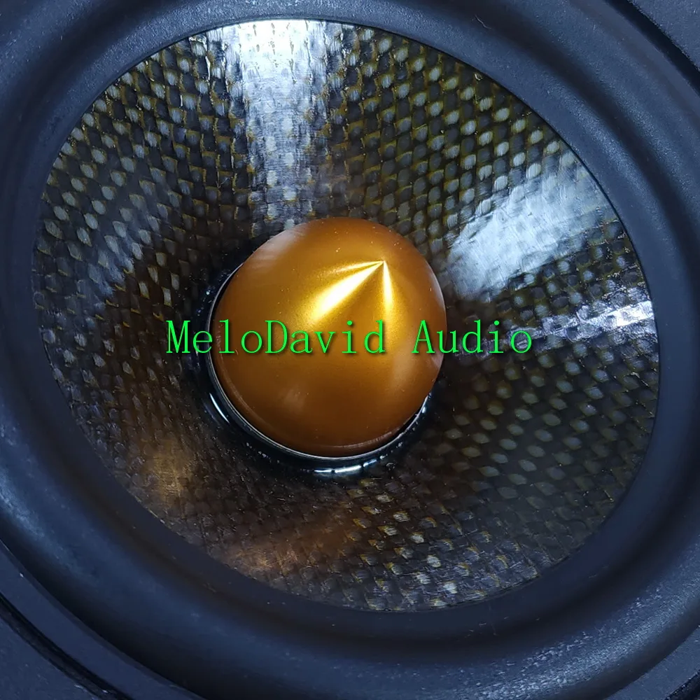 A Pair 2 Pcs  of MeloDavid 4 inch  FR4Nd   carbon fibre cone fullrange speaker woofer