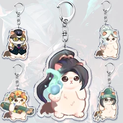 Cute Valorant Game Cat Keychains Gaming Killjoy Val Jett Sage Keyring for Accessories Bag Key Chain Ring Jewelry Fans Gamer Gift