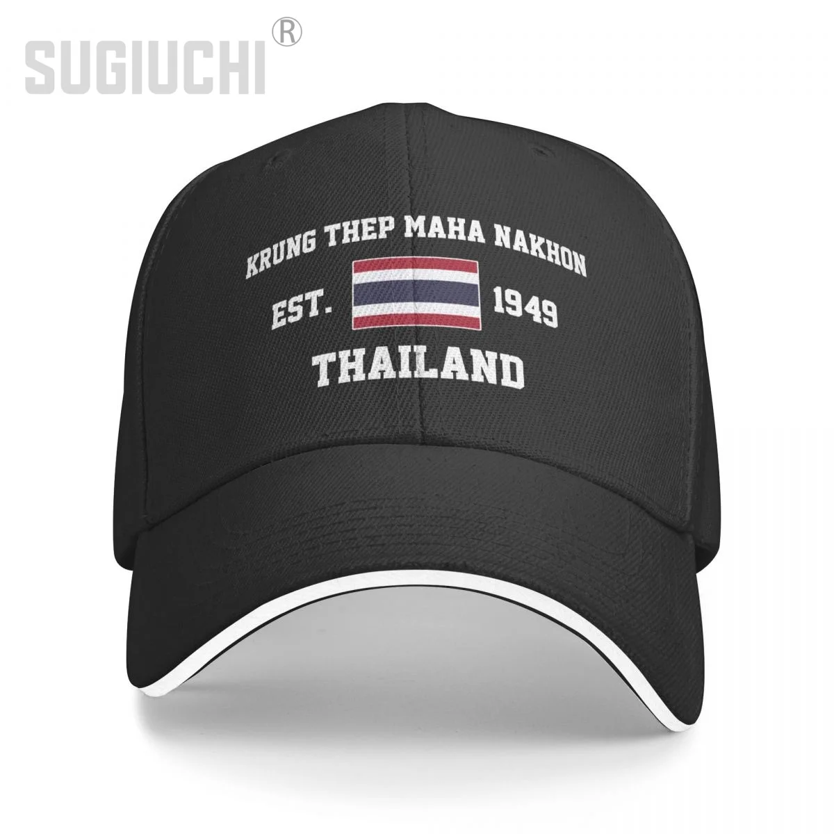 Baseball Cap Thailand EST.1949 Krung Thep Maha Nakhon Capital Men Women Unisex Hip Hop Sandwich Caps Snapback Golf Hat Fishing