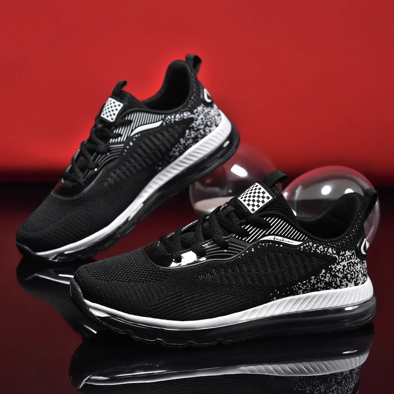 Plus Size Men Air Cushioning Sport Running Shoes Comfortable Youth Fitness Walking Sneakers Anti-slippery Teenagers Sports Shoes