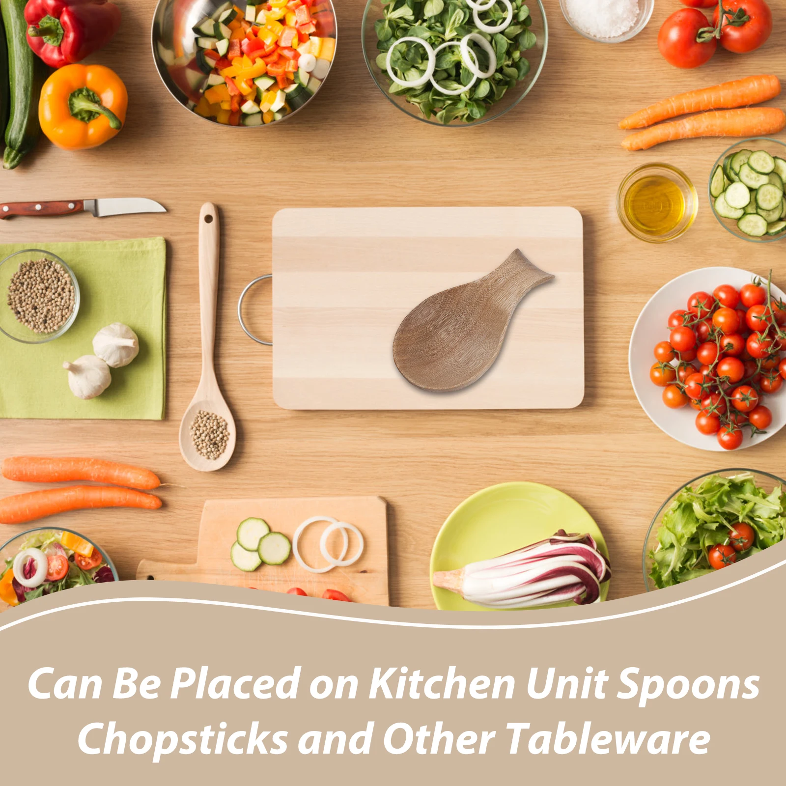 

Wooden Rest Large Kitchen Spoon Holder Farmhouse Utensil Holder Stove Top Ladle Rest Cooking Spoon Organizer Home Storage