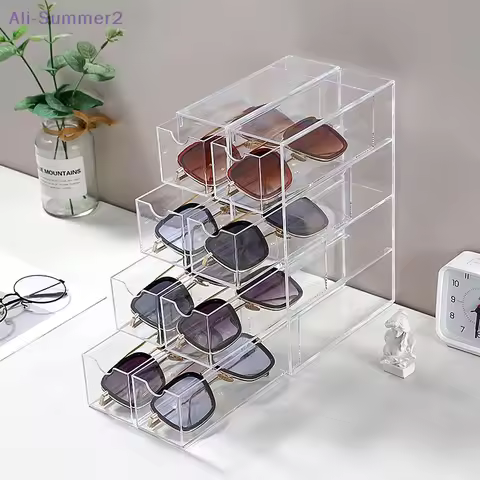 Glasses Storage Box Multi-layer Desktop Drawer Storage Box Multi-layer Display Stand Stationery Tape Storage Box