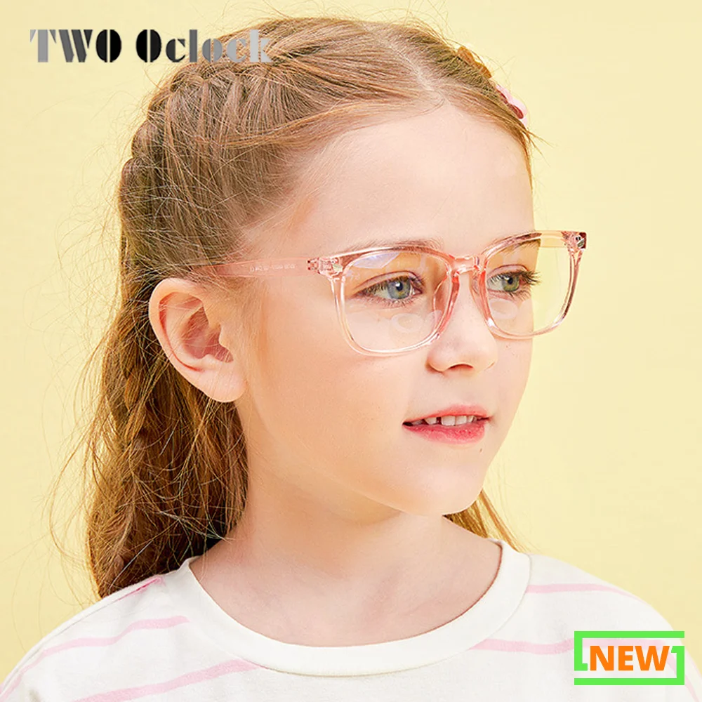 Kids Eyeglasses Frame Clear Transparent Glasses Girl Boy Children Square Glasses No Grade Myopia Frame Anti Blue Light Eyewear